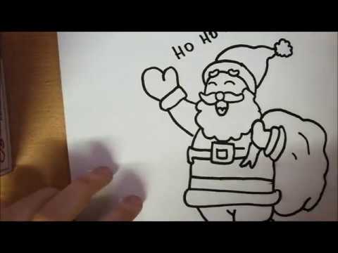 How To Draw Santa Claus With Gift Bag Easy Way Step By Step