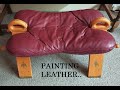 How to Paint Leather and Wood Furniture with Chalk Paint Barcelona Orange and Burgundy-  (2019)