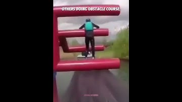 The fastest obstacle course finish 🥶