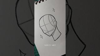 Drawing easy head tutorial✏️ #drawing #tutorial #howtodraw #sketch #art #shorts