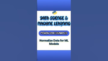 📊 Normalize Data for ML Models – Python Hack #pythonshorts #datascience #machinelearning #python