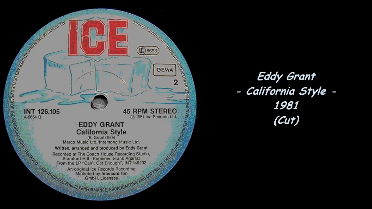 Eddy Grant - California Style - 1981 (Cut) - YouTube