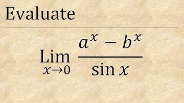 Evaluate lim(x→0) (a^x - b^x)/sinx | limit x tend to 0 (a^x-b^x)/sinx use l hospital rule