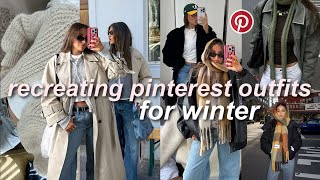 RECREATING PINTEREST OUTFITS for winter / early spring 2025 ⭐️ casual & trendy outfit ideas!