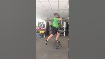 Box reverse lunges w/knee drive