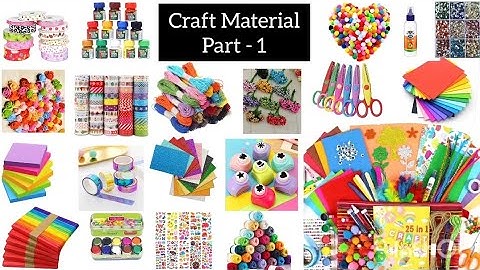 Craft Material List with names/ craft materials /craft materials list/ craft stationery item /diy