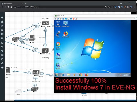 EVE-NG :Link download and Install Windows 7 |Connect REAL NETWORK Google.com, .. | Successfully 100%