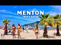 Menton, France 4K Walking Tour 🇫🇷 | 🍋 The Lemon Town of the French Riviera | City & Beach Walk