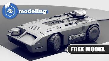 Blender alien  military vehicle  modeling tutorial free download
