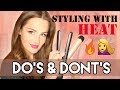 How to use curling / flat iron without damaging hair - Styling with heat do's & dont's | PEACHY