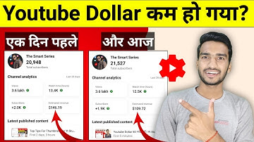 Youtube Dollar Decrease Problem in Yt Studio App | Youtube Dollar Cut Problem | Yt Studio Bug Today