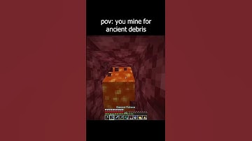 Pov You Mining For Incient Debris  💀😱 #shorts #mincraft