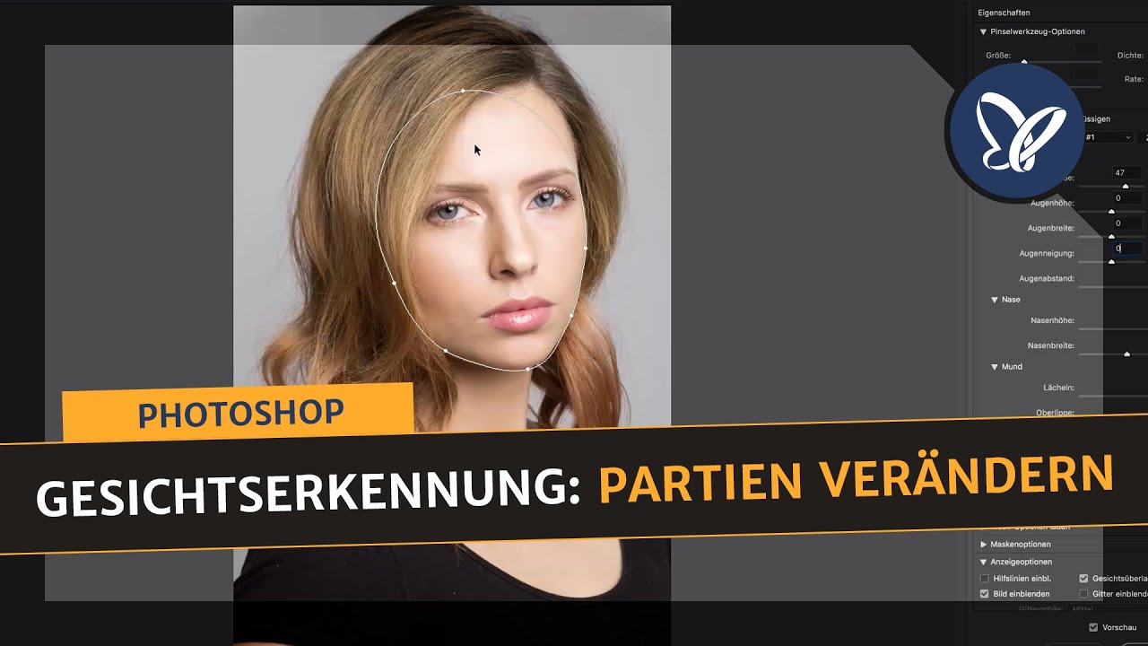 Photoshop Tutorial Gesichtserkennung Gesichtsmerkmale Verandern Augen Nase Mund Youtube