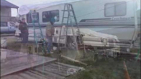 camper winter roof Shrinkwrap