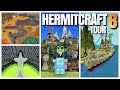 Let's Player Explores Hermitcraft 8 World! (First Time Seeing)