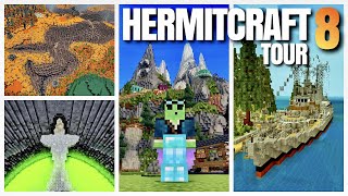 Let's Player Explores Hermitcraft 8 World! (First Time Seeing)