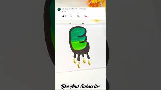 Satisfying Bubble Letter "E" In 5 Sec #shorts #shortsfeed #art #trending