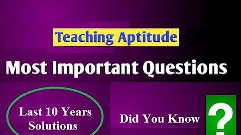 NTA UGC NET Paper 1 - Teaching Aptitude  (Crash Course) Part 4