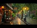 Quiet Canal Side Rainy Coffee Shop Ambience Relaxing Piano Jazz For Reading Coffee And Focus 