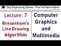 CGMM Lecture 7 : Bresenham's Line Drawing Algorithm - Disadvantages of DDA Line Drawing Algo