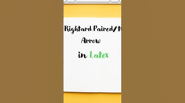 Rightward Paired / Two Arrows in Latex #latex #beginners #arrows #right #two #tutorial #beamer