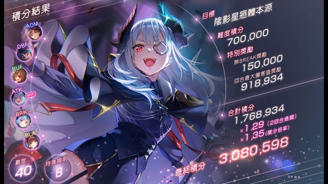 Heaven Burns Red Score Attack #96 There is strong shadow 魔王隊2T
