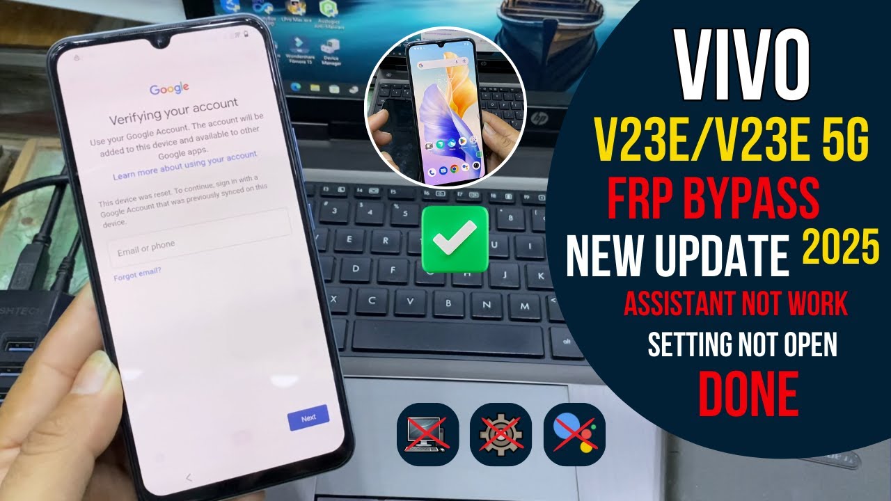 Vivo V23e Frp Bypass Android 13, 14 | Settings Not Opening/Google Assistant Fix Without PC| Only GSM