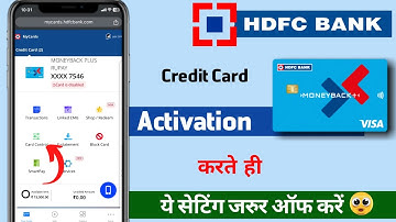 HDFC Bank Credit Card Activate करने के बाद 💳 | Ye Setting Jarur karlen | HDFC Credit Card Controls