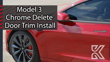 Kenriko Tesla Model 3 Chrome Delete Door Trim Wrap Install