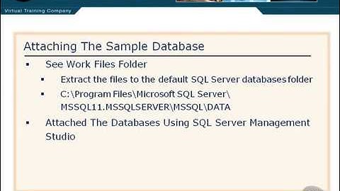 Implementing a Data Warehouse with SQL Server 15 Attaching the Sample Database Part 1   YouTube