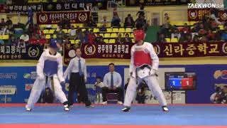 2012 gyeongju korea open Semi Final Male Senior 2 54Kg BYAMBAA vs AU