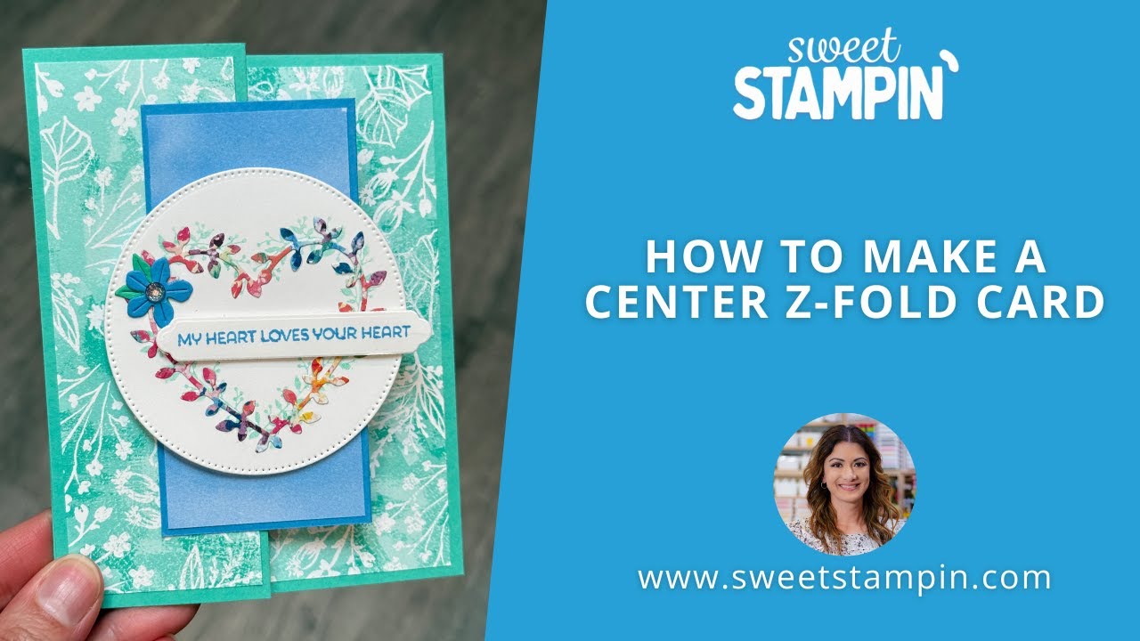 How to Make a Center Z Fold Card! Sweet Stampin' - YouTube