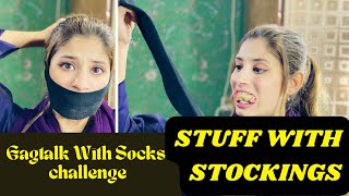 Gag talk with Socks 🧦 + Stuff with Stockings | #aqsaadil #challenge #hogtie #gag #awareness