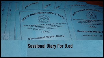 B.ed 1st year Sessional work।। संकाय और विषयों की समझ।।b.ed 1st year paper 5th sessional dairy