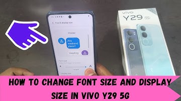 How to Change Font size and display size in VIVO y29 5g| How To Change Font Size On Vivo Y29
