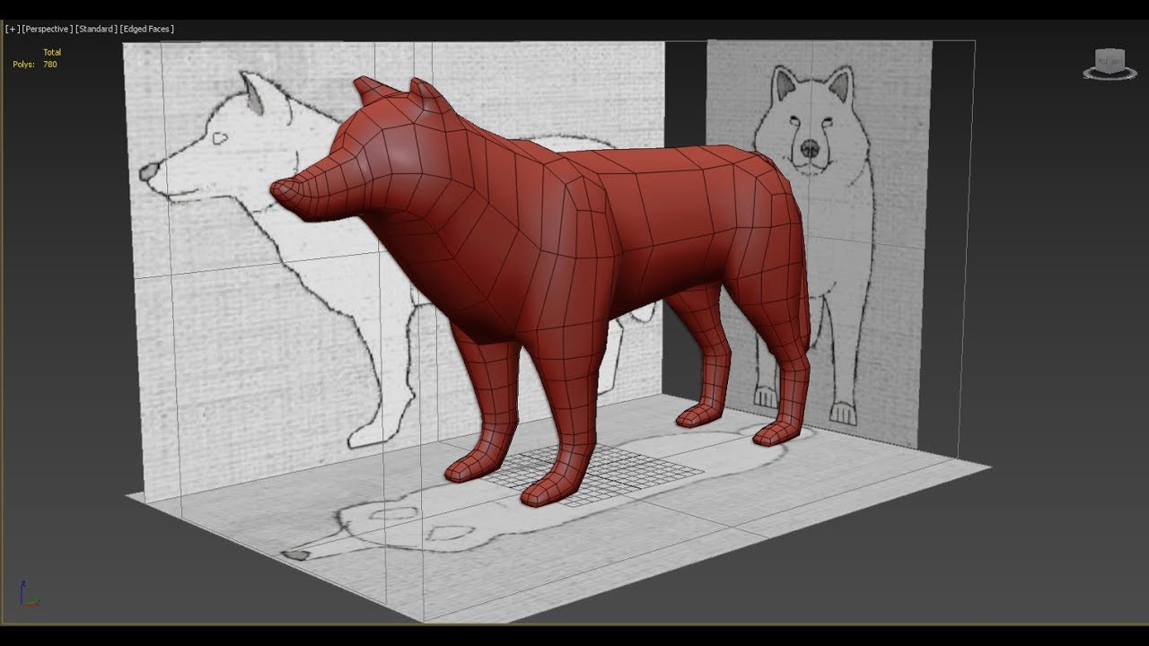 Autodesk 3ds Max Dog modeling -Low Poly - YouTube