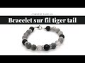 Bracelet de pierres semiprcieuses sur fil tiger tail  perles et crations