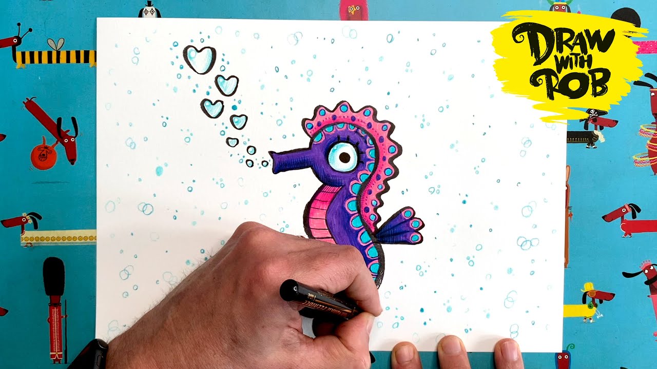 Drawwithrob Seahorse Youtube