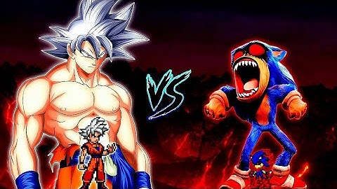 Son Goku DBS V7 OP (all form) VS Sonic exe V3 OP (all form) in Jump Force Mugen