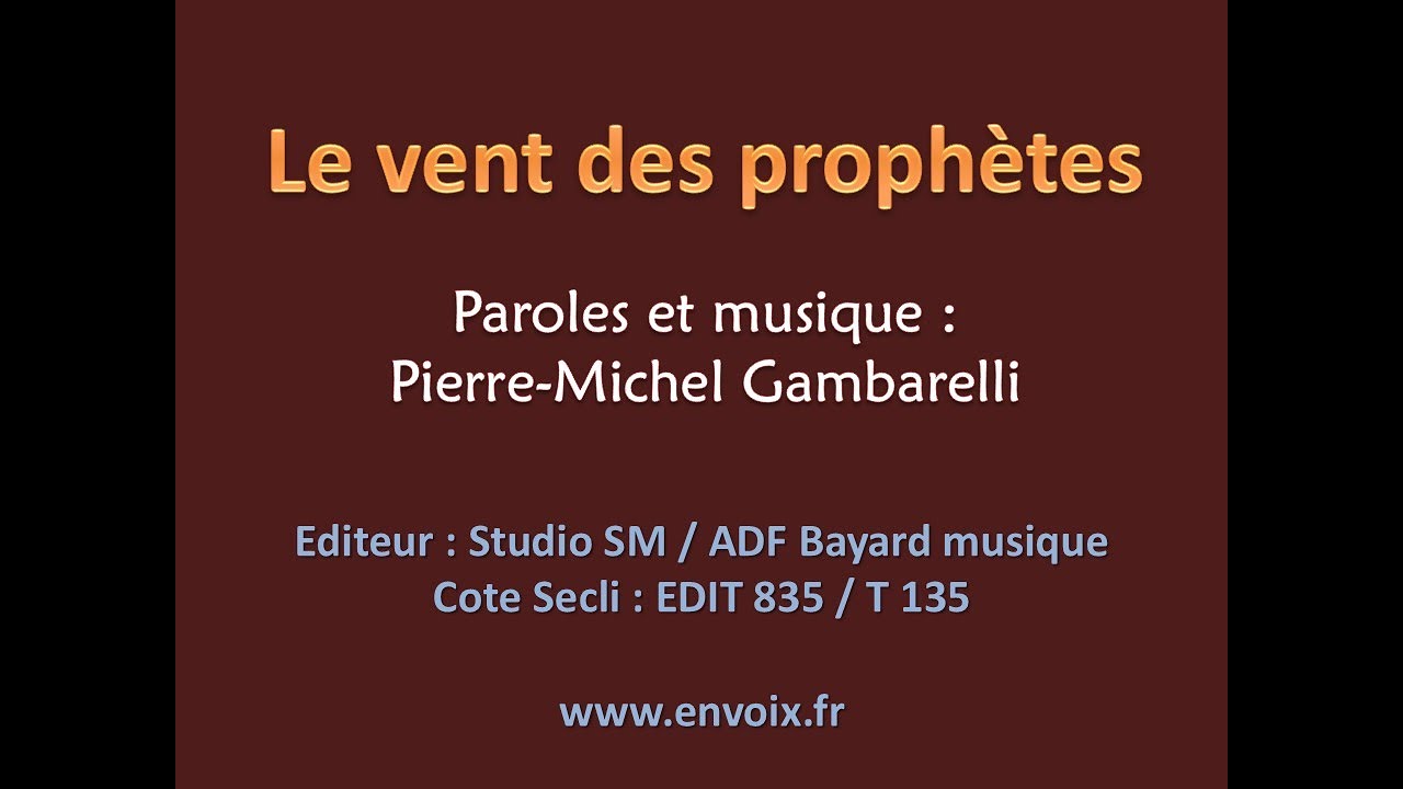 Le vent des prophètes