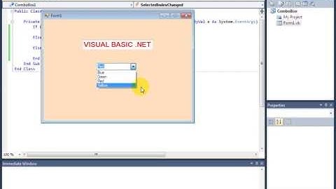 VB.NET Urdu Tutorial 27 - Change Text Colour using Combo Box values in Visual Basic