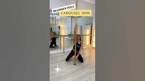Beginner Pole Static Spin - Carousel Spin #beginnerpole  #poledance  #pole
