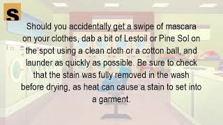 How do you get mascara out of clothes