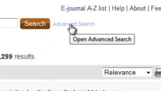 Online Tutorial: Advanced Search in Summon