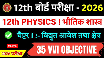 12th Physics Chapter 1 Objective Question 2026 | Class 12th Physics Chapter 1 Objective Question