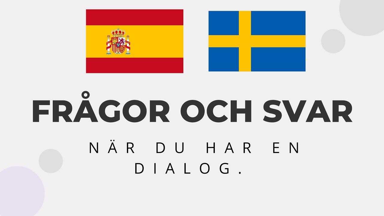 Träna på en dialog på spanska | Frågor och svar