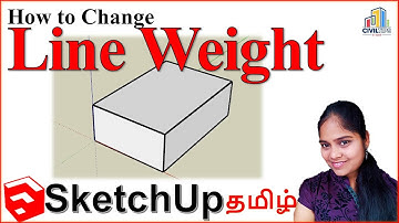 (தமிழ்)Tamil- How to change line weight in sketchup
