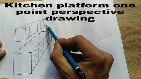 Learn how to draw kitchen platform  drawing one point perspective #kitchen #theuniqueinteriordesign