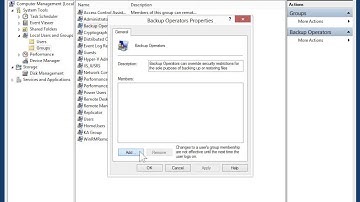 Windows 8.0 Professional - Add a User to the Backup Operators Group
