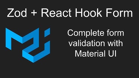 A complete form validation with Zod and React hook form